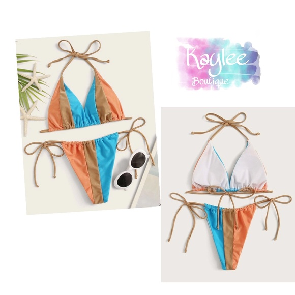 Color block halter top bikini et - Picture 8 of 8